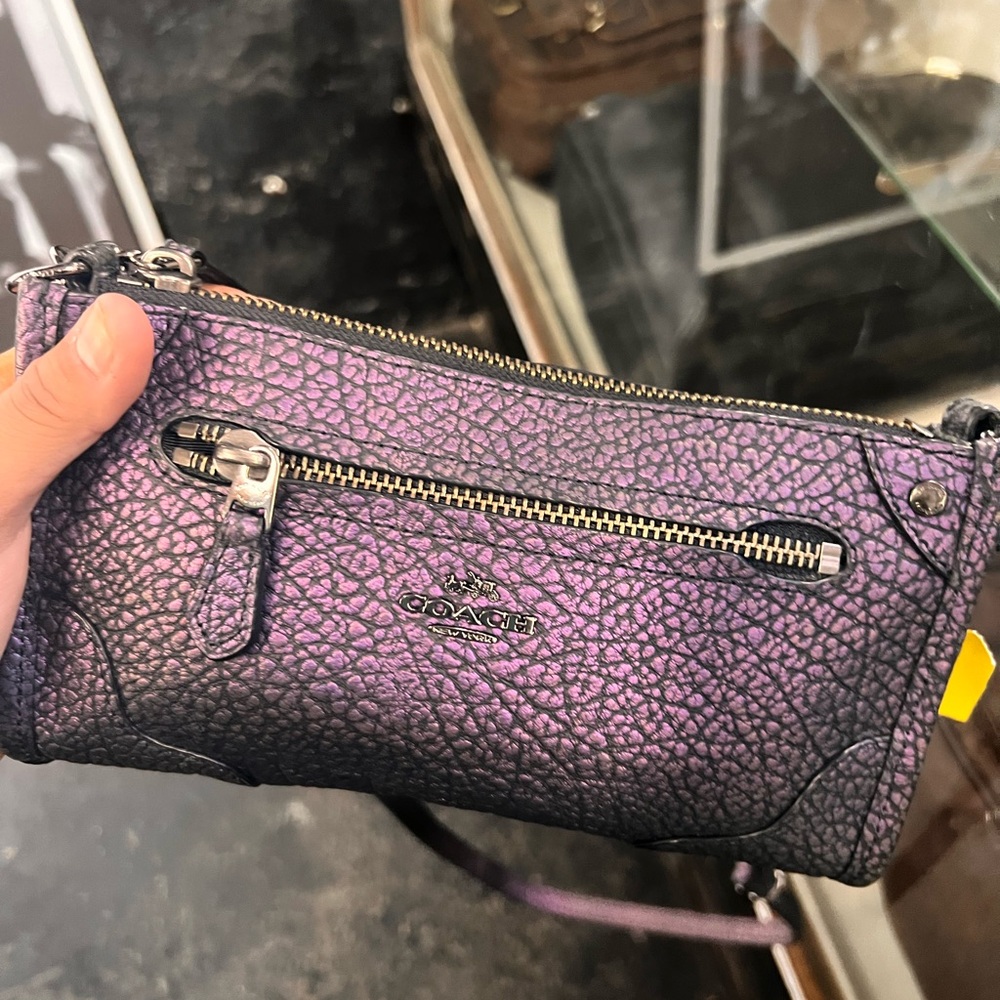 Coach Metallic Purple Crossbody